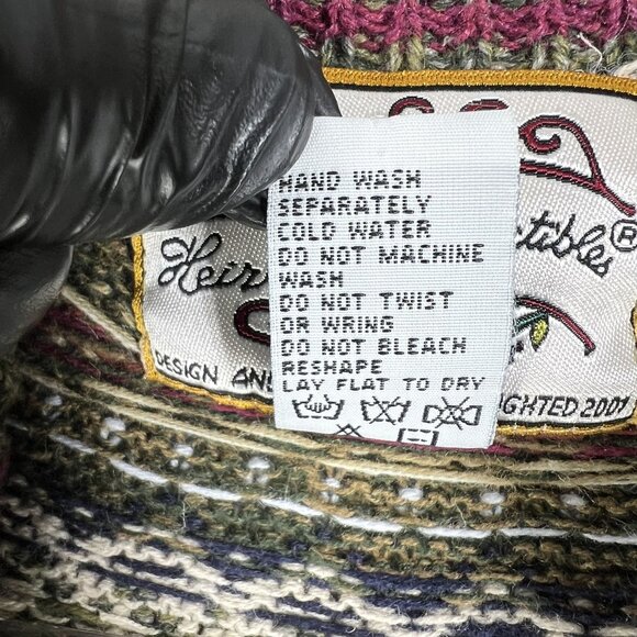 Heirloom Collectibles Womens L Nordic Fair Isle Jacket Full Zip Cardigan Sweater - Picture 15 of 16